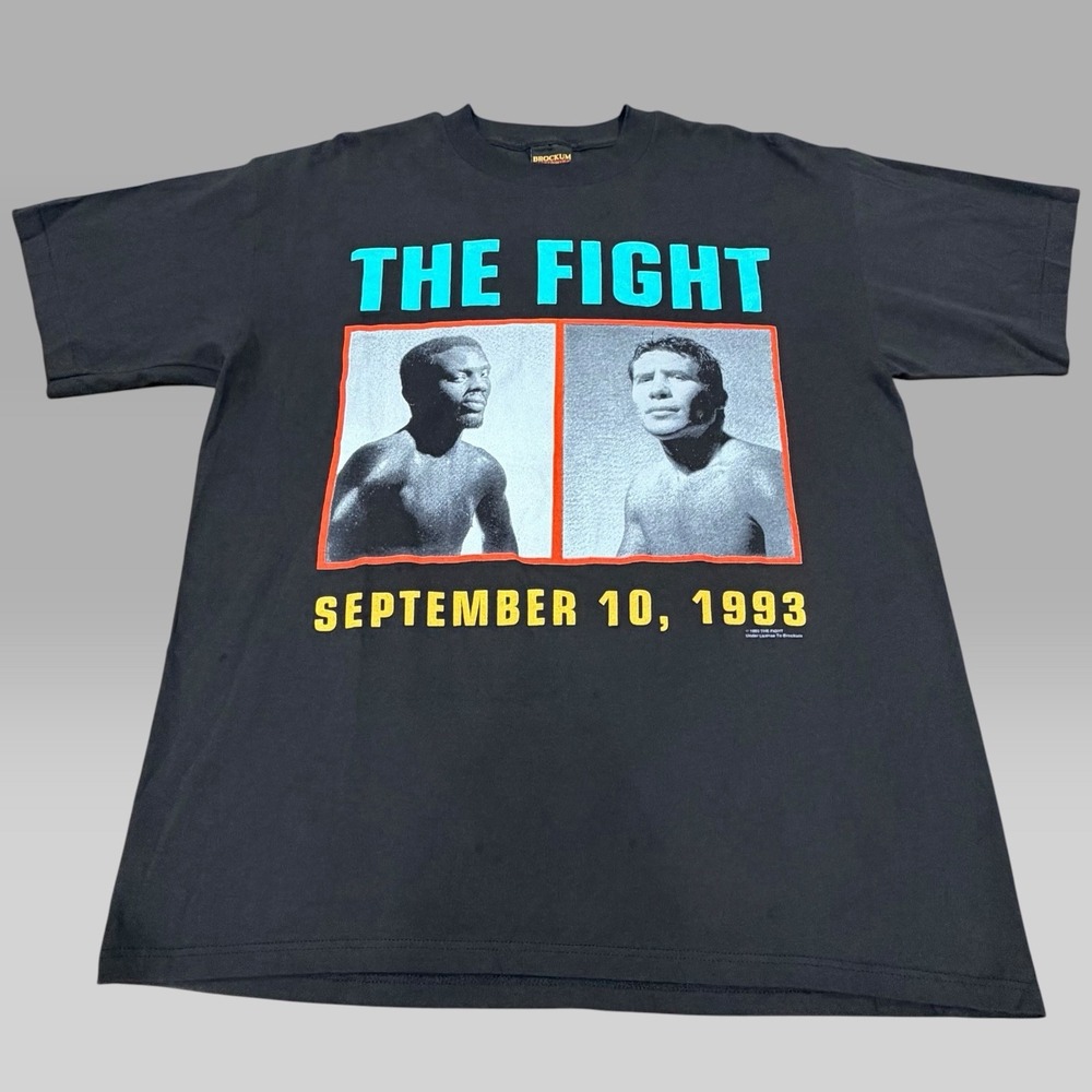 Vintage 1993 The Fight Whitaker vs Chavez Boxing T-Shirt Brockum XL USA